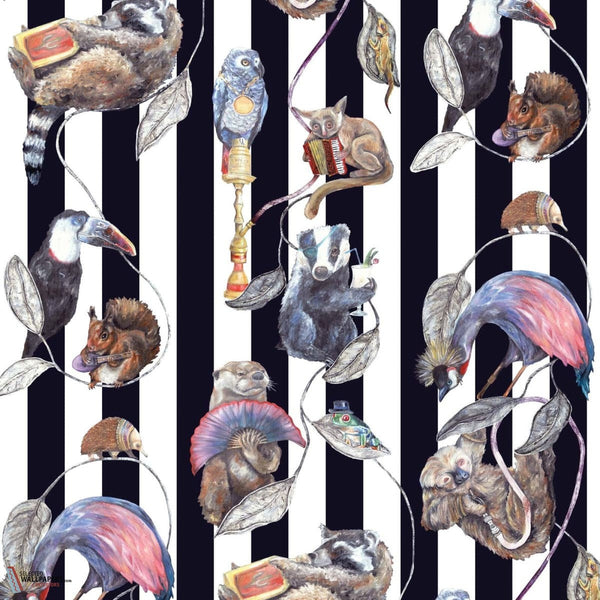 Hackney Empire behang-House of Hackney-Midnight Stripe-200 cm-Selected-Wallpapers-Interiors