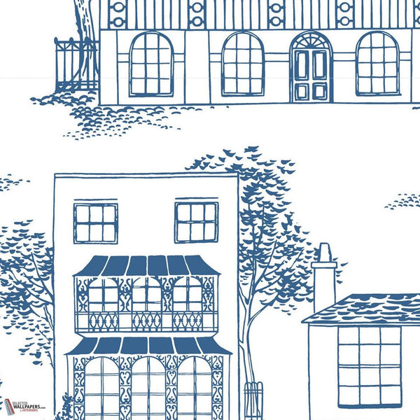 Hampstead behang-Little Greene-Mid Blue-Rol-Selected Wallpapers-Interiors