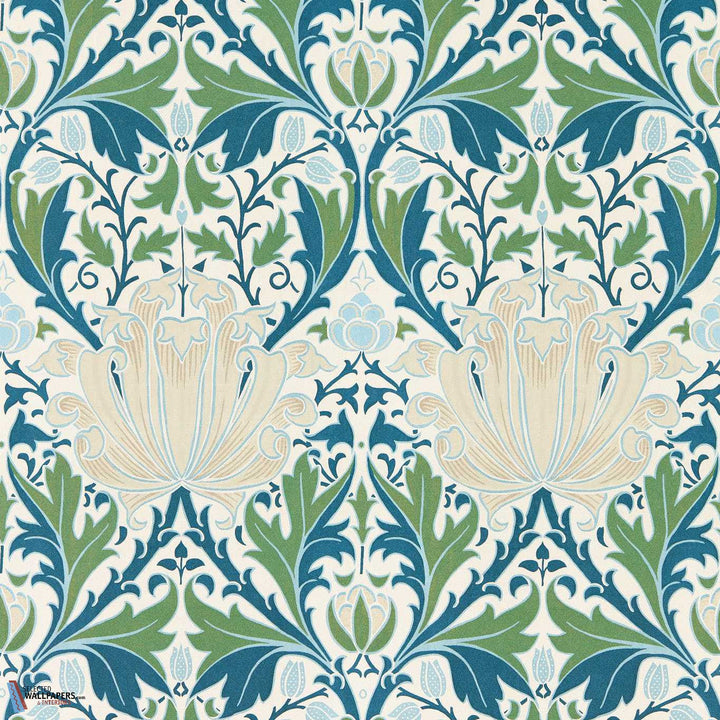 Helena-Morris & Co-Indigo/Forest-Rol-Selected-Wallpapers-Interiors