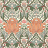 Helena-Morris & Co-Peach/Teal-Roll-Selected-Wallpapers-Interiors