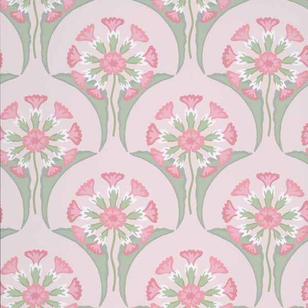 Hencroft-wallpaper-Little Greene-Pink Primula-Roll-0245HEPINKP-Selected Wallpapers