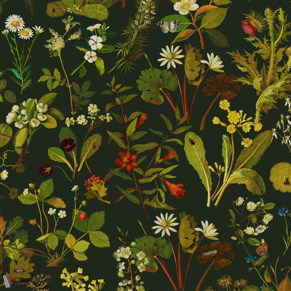 Herbarium behang-House of Hackney-Forest Green-200 cm-Selected-Wallpapers-Interiors