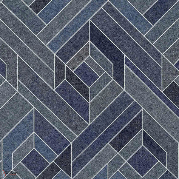 Hexagonal behang-Coordonne-Ultramarine-Non Woven-Selected-Wallpapers-Interiors