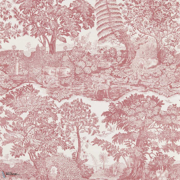 Highgrove toile behang-Sanderson-Madder rose-Rol-Selected Wallpapers-Interiors
