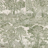Highgrove toile behang-Sanderson-Yew green-Rol-Selected Wallpapers-Interiors