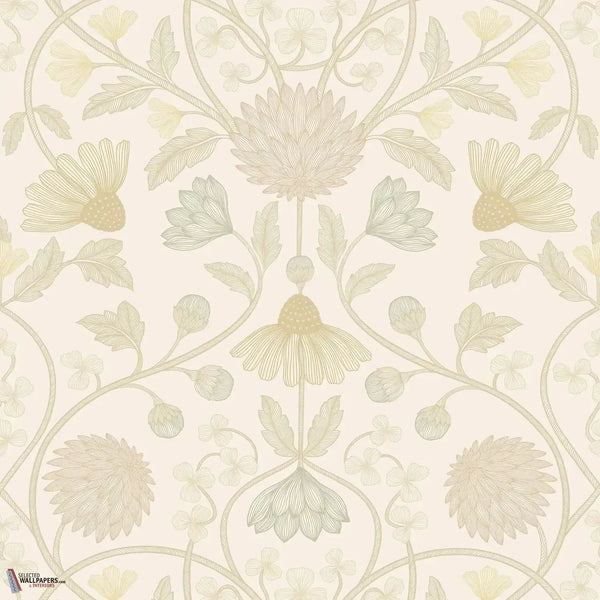 Hippolyte wallpaper-Casamance-Ivoire/Dore-Roll-Selected Wallpapers-Interiors