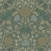 Hippolyte wallpaper-Casamance-Vert de Gris/Dore-Roll-Selected Wallpapers-Interiors