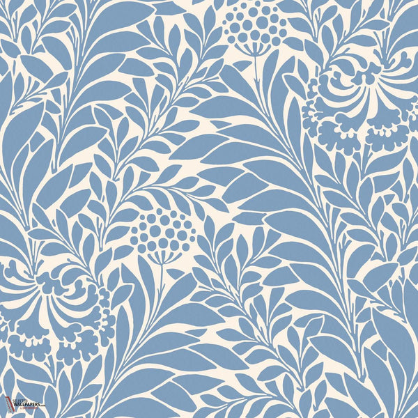 Honeysuckle behang-Cole & Son-Cornflower Blue-Rol-Selected Wallpapers-Interiors