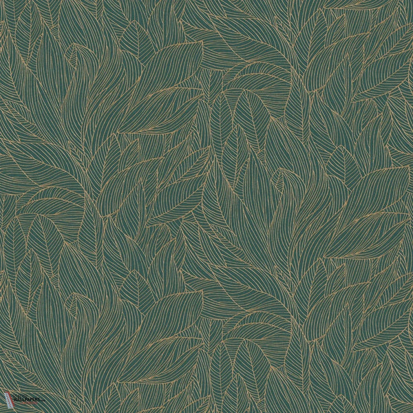 Hosta wallpaper-Casamance-Jaspe/Dore-Roll-Selected-Wallpapers-Interiors