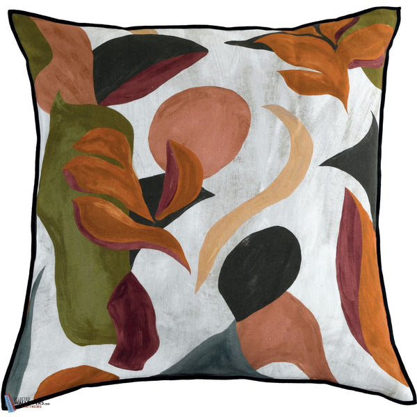 Housse de Coussin Air de Fete-Kussen-Casamance-Kaki/Orange Brulee-65 x 65 cm-Selected Interiors