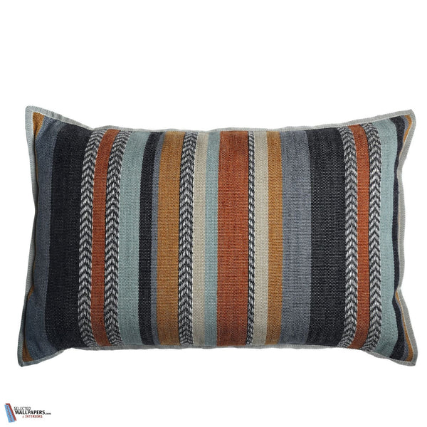 Housse de Coussin Costa Nova-Kussen-Casamance-Pierre Bleue Terre de Sienne-40 x 60 cm-Selected Interiors