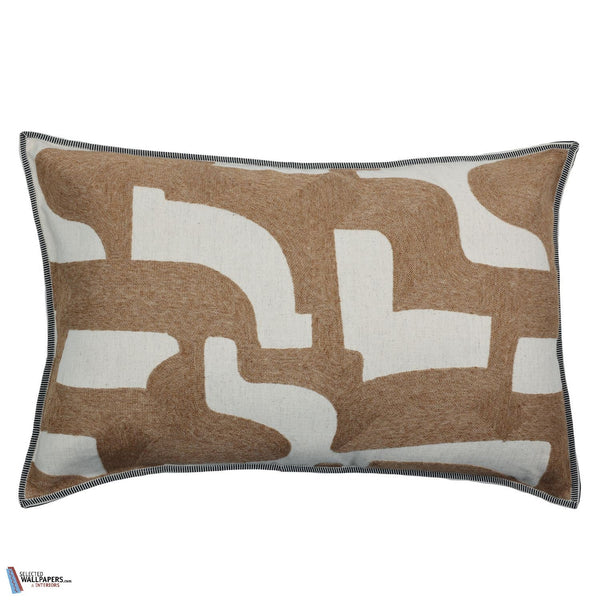 Housse de Coussin Entrelacs-Casamance-kussen-Tabac-60 x 40 cm-Selected Interiors