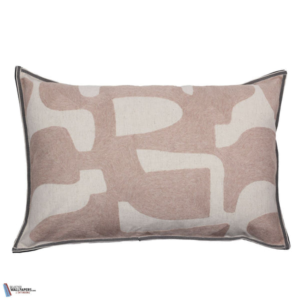 Housse de Coussin Entrelacs-Casamance-kussen-Rose Poudre-60 x 40 cm-Selected Interiors