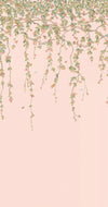 Hummingbirds Flora-Cole & Son-Tangerine & Olive on Blush-Set-Selected-Wallpapers-Interiors