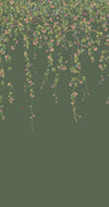 Hummingbirds Flora-Cole & Son-Fuchsia on Racing Green-Set-Selected-Wallpapers-Interiors