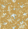 Hummingbirds-Cole & Son-Ice Blue on Metallic Gold-Roll-Selected-Wallpapers-Interiors