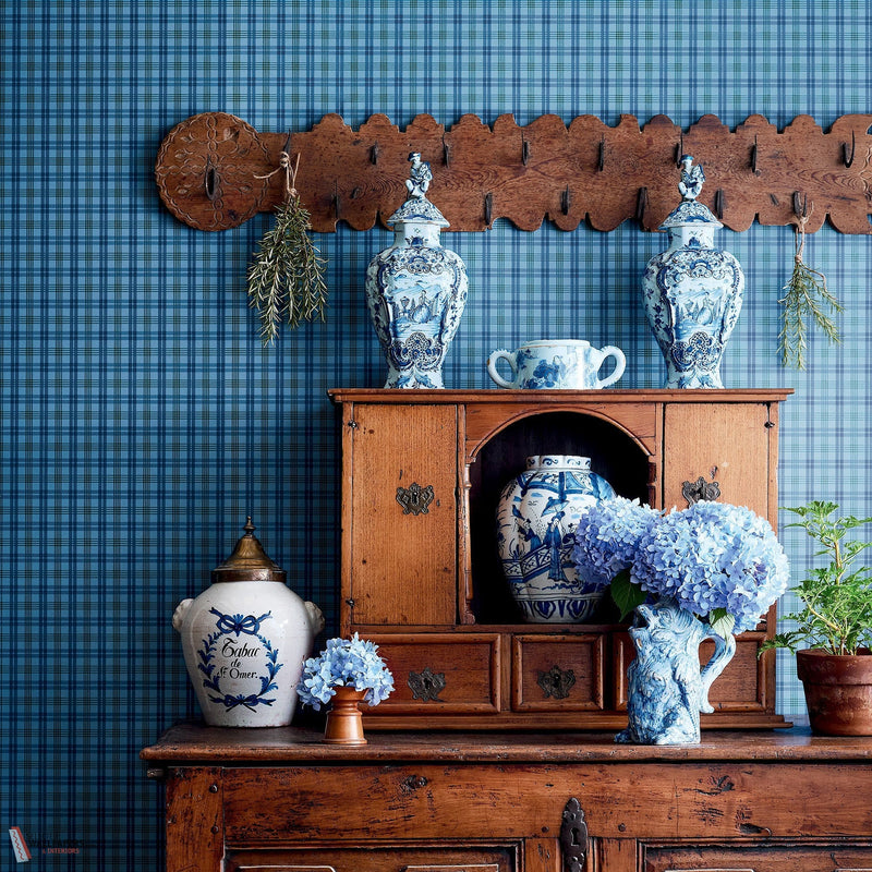 Huntley Plaid behang-Thibaut-Selected-Wallpapers-Interiors