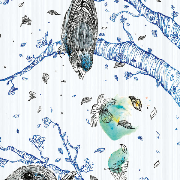Branches behang-behang-Inkiostro Bianco-Selected Wallpapers & Interiors