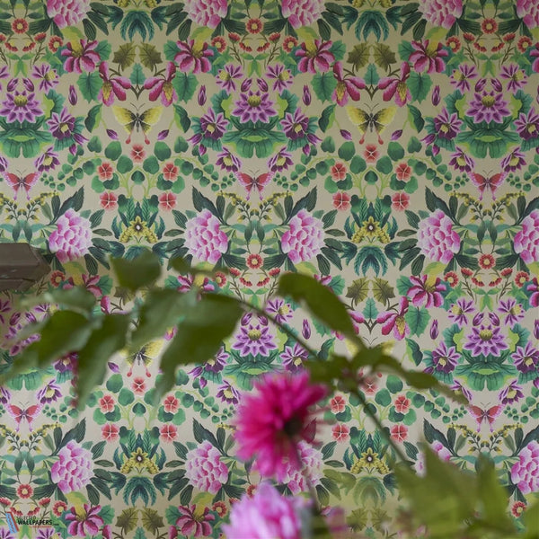 Ikebana Damask-wallpaper-Designers Guild-Selected Wallpapers