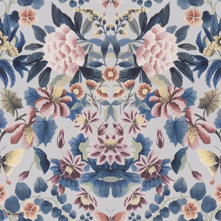Ikebana Damask-behang-Tapete-Designers Guild-Slate Blue-Rol-PDG1156/04-Selected Wallpapers