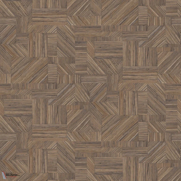 Imbrication wallpaper-Casamance-Sepia-Roll-Selected-Wallpapers-Interiors