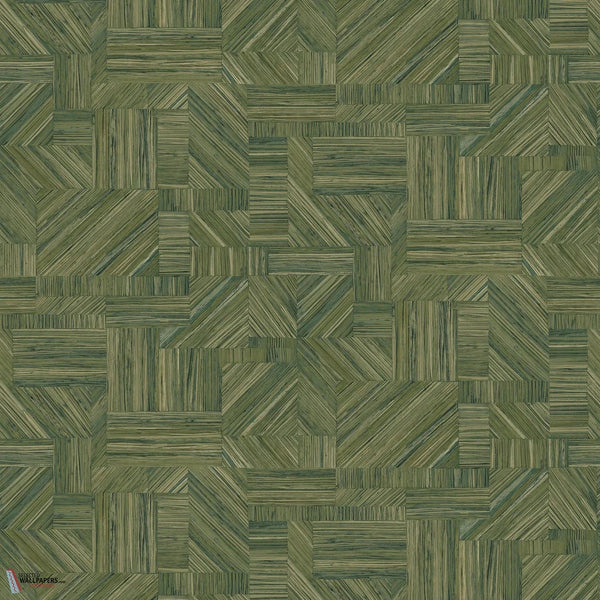 Imbrication wallpaper-Casamance-Vert de Mousse-Roll-Selected-Wallpapers-Interiors