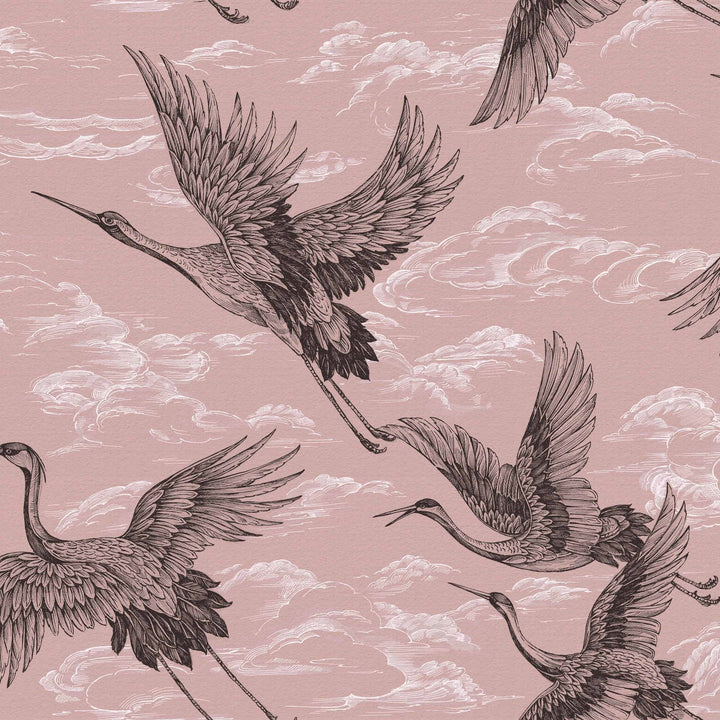Imperial Ibis-Coordonne-behang-tapete-wallpaper-Rose-Non Woven-Selected-Wallpapers-Interiors