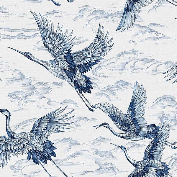 Imperial Ibis-Coordonne-wallpaper-Sapphire-Non Woven-Selected-Wallpapers-Interiors