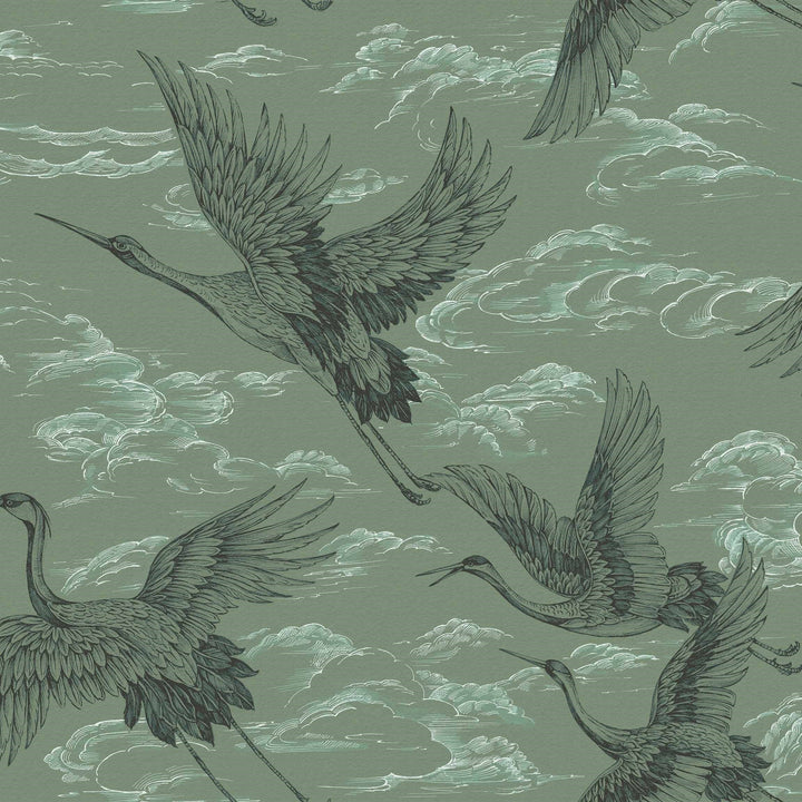 Imperial Ibis-Coordonne-behang-tapete-wallpaper-Jade-Non Woven-Selected-Wallpapers-Interiors