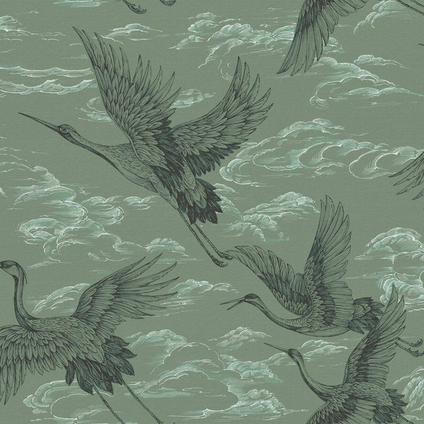 Imperial Ibis-Coordonne-wallpaper-Jade-Non Woven-Selected-Wallpapers-Interiors