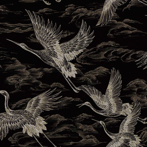 Imperial Ibis-Coordonne-wallpaper-Onyx-Non Woven-Selected-Wallpapers-Interiors