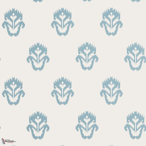 Indian wells wallpaper-Thibaut-Spa blue-Roll-Selected Wallpapers-Interiors