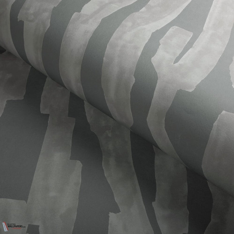 Intargia wallpaper in Carbon by Kelly Wearstler