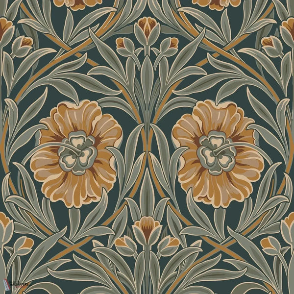 Isadora wallpaper-Casamance-Vert Anglais/Celadon-Roll-Selected Wallpapers-Interiors