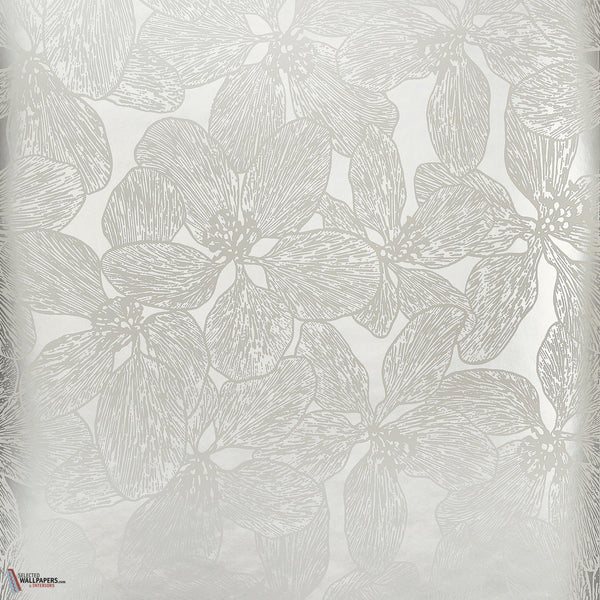 Island orchid behang-Thibaut-Metallic silver-Rol-Selected Wallpapers-Interiors