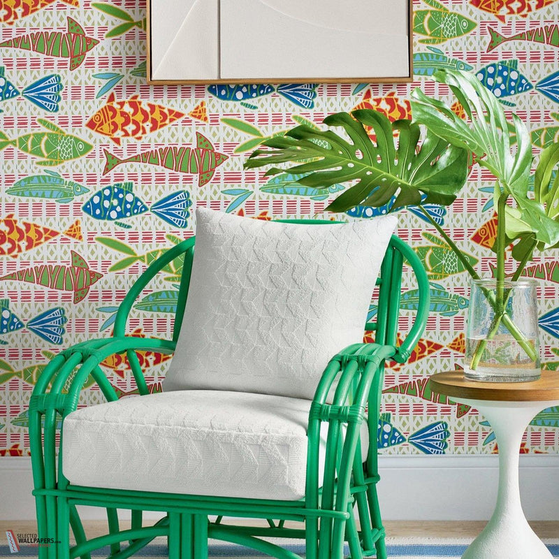 Batik fish papier peint de Thibaut