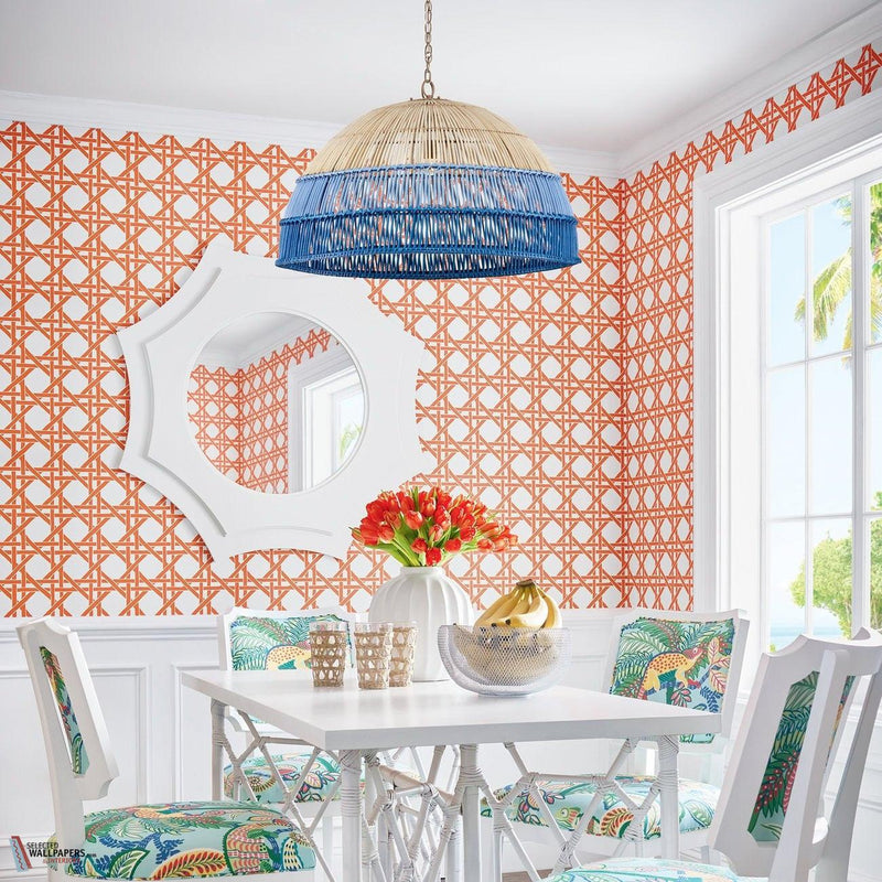Canary trellis papier peint de Thibaut