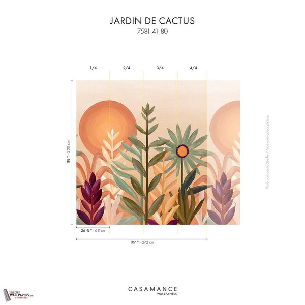 Jardin de Cactus wallpaper-Casamance-Selected Wallpapers-Interiors