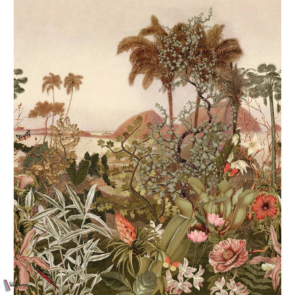 Kisama wallpaper-Casamance-Kaki/Multico-Set-Selected-Wallpapers-Interiors