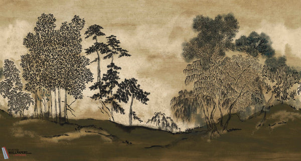 Koraku behang-Casamance-Bronze/Dore-Set-Selected-Wallpapers-Interiors