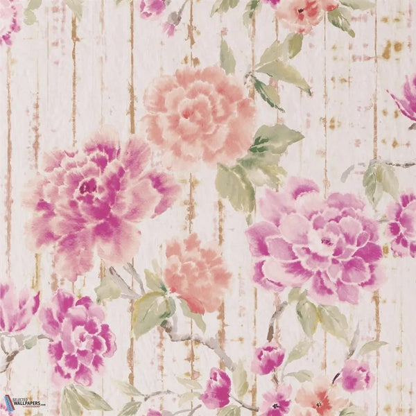 Kyoto Flower-wallpaper-Designers Guild-Coral-Roll-PDG1158/02-Selected Wallpapers