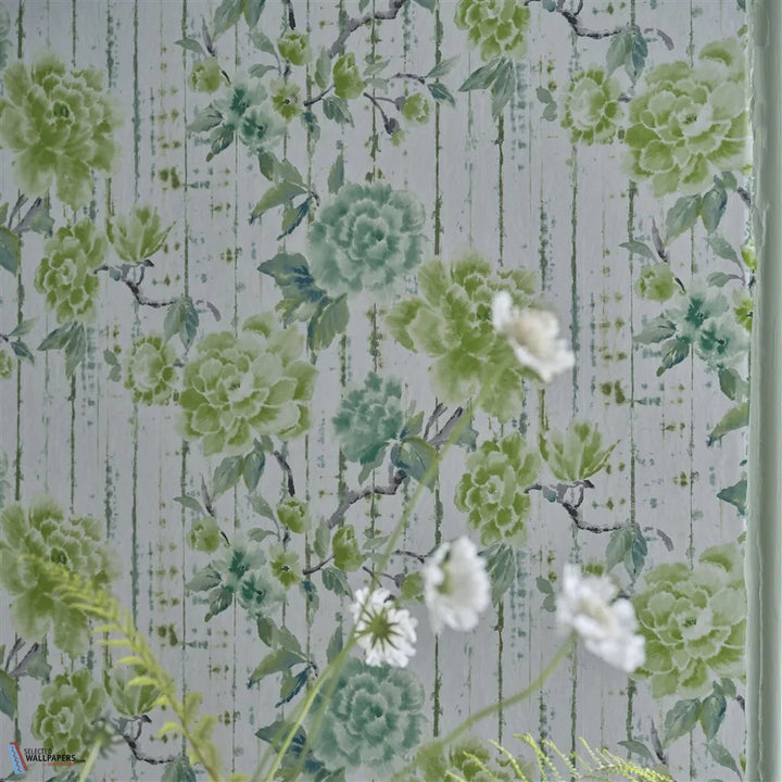 Kyoto Flower-behang-Tapete-Designers Guild-Emerald-Rol-PDG1158/03-Selected Wallpapers