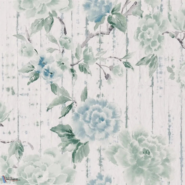 Kyoto Flower-behang-Tapete-Designers Guild-Eau de Nil-Rol-PDG1158/04-Selected Wallpapers
