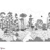 La biche aux bois wallpaper-Les Dominotiers-Black and white-Non Woven (70 cm)-M2-Selected Wallpapers-Interiors