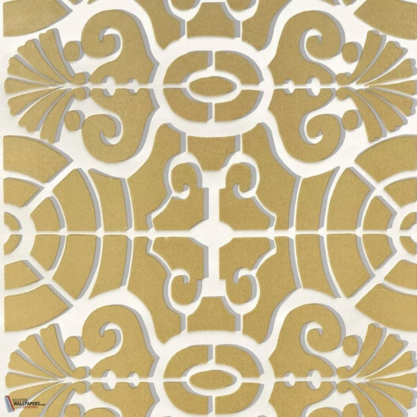 L'allée du Roi Flock behang-Pierre Frey-Travertin-Rol-Selected Wallpapers-Interiors