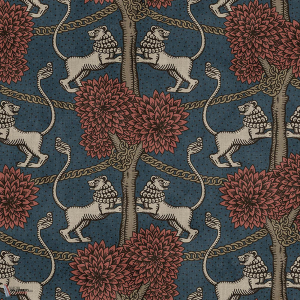 Leopold wallpaper-Sandberg-Blue-Mattic-M2-Selected Wallpapers-Interiors