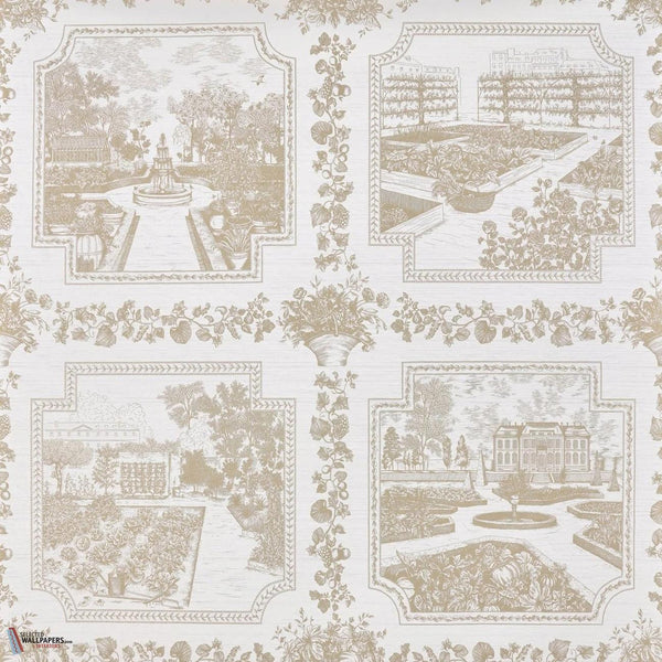 Les Quatre Potagers Tapete-Pierre Frey-Travertin-Meter (M1)-Selected Wallpapers-Interiors