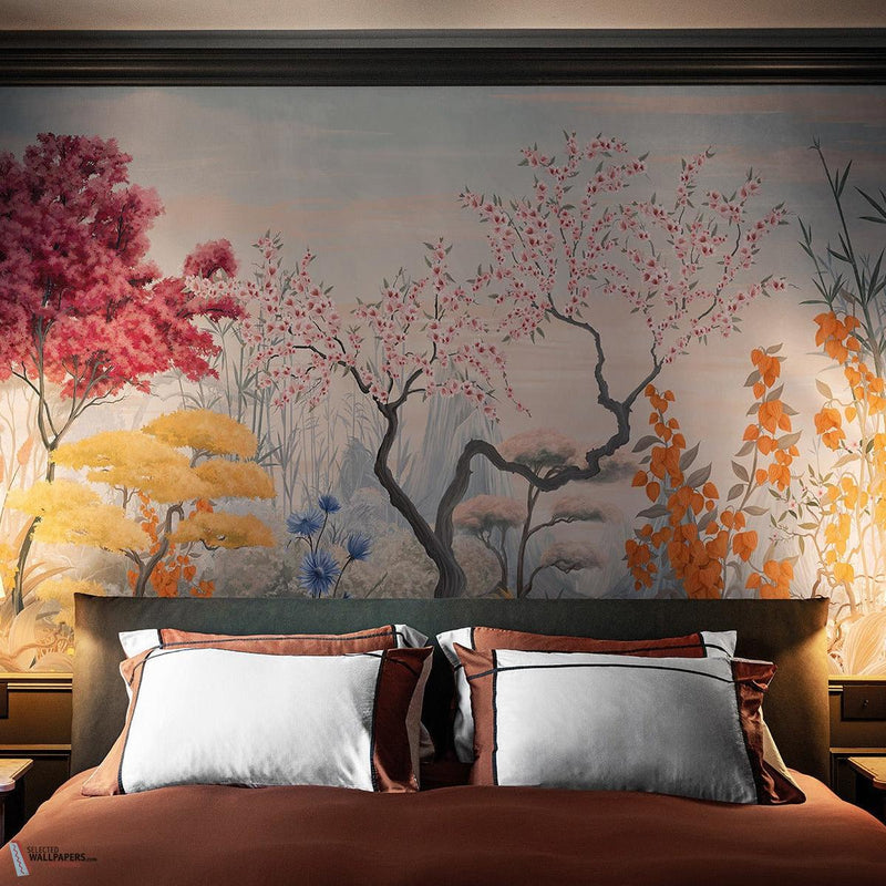 Les Tropiques und Fleurs Tapete von LondonArt
