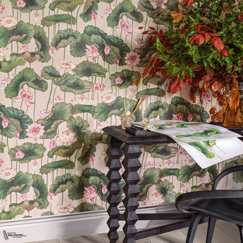 Lily Lotus wallpaper-Cole & Son-Selected-Wallpapers-Interiors