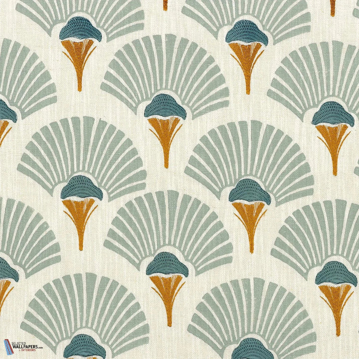 Linefolia stof-Casamance-Celadon-Meter (M1)-Selected-Wallpapers-Interiors